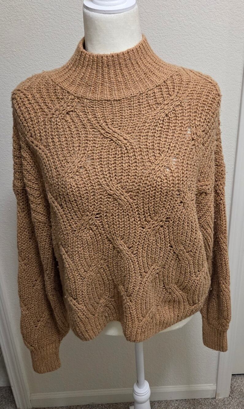 American Eagle long sleeve  brown sweater woman's size M